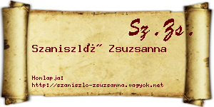 Szaniszló Zsuzsanna névjegykártya